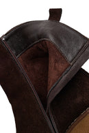 Kadın Kahverengi Faermuarlı Dolgu Topuklu Süet Deri Bot | Derimod Kadın Kahverengi Faermuarlı Dolgu Topuklu Süet Deri Bot | Derimod