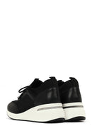 Kadın Siyah Bağcıklı Dolgu Topuklu Sneaker | Derimod Kadın Siyah Bağcıklı Dolgu Topuklu Sneaker | Derimod