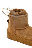 Kadın Taba Kalın Tabanlı Süet Deri Teddy Bot | Derimod Kadın Taba Kalın Tabanlı Süet Deri Teddy Bot | Derimod