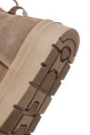 Kadın Pudra Kalın Tabanlı Süet Deri Teddy Bot | Derimod Kadın Pudra Kalın Tabanlı Süet Deri Teddy Bot | Derimod