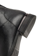 Women's Black Zippered Leather Boots | Derimod Women's Black Zippered Leather Boots | Derimod