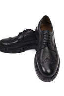 Men's Black Lace-Up Thick-Soled Leather Casual Shoe | Derimod Men's Black Lace-Up Thick-Soled Leather Casual Shoe | Derimod