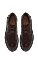 Men's Brown Lace-Up Thick Sole Leather Casual Shoes | Derimod Men's Brown Lace-Up Thick Sole Leather Casual Shoes | Derimod