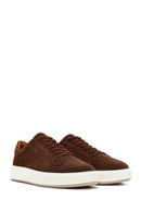Erkek Kahverengi Süet Deri Sneaker | Derimod Erkek Kahverengi Süet Deri Sneaker | Derimod