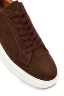 Erkek Kahverengi Süet Deri Sneaker | Derimod Erkek Kahverengi Süet Deri Sneaker | Derimod