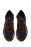 Erkek Siyah Bağcıklı Deri Sneaker | Derimod Erkek Siyah Bağcıklı Deri Sneaker | Derimod