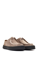 Erkek Vizon Bağcıklı Süet Deri Casual Ayakkabı | Derimod Erkek Vizon Bağcıklı Süet Deri Casual Ayakkabı | Derimod