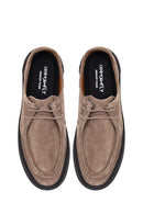 Erkek Vizon Bağcıklı Süet Deri Casual Ayakkabı | Derimod Erkek Vizon Bağcıklı Süet Deri Casual Ayakkabı | Derimod