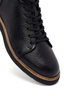 Men's Black Lace-Up Leather Casual Boots | Derimod Men's Black Lace-Up Leather Casual Boots | Derimod