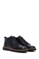 Men's Black Lace-Up Leather Casual Boots | Derimod Men's Black Lace-Up Leather Casual Boots | Derimod