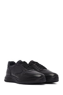 Erkek Siyah Bağcıklı Deri Casual Sneaker | Derimod Erkek Siyah Bağcıklı Deri Casual Sneaker | Derimod