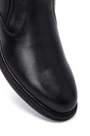 Erkek Siyah Fermuarlı Deri Casual Bot | Derimod Erkek Siyah Fermuarlı Deri Casual Bot | Derimod