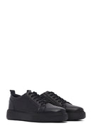 Men's Black Lace Up Leather Sneakers | Derimod Men's Black Lace Up Leather Sneakers | Derimod