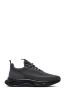 Derimod Zero Men's Grey Thick-Soled Lace-Up Fabric Sneakers | Derimod Derimod Zero Men's Grey Thick-Soled Lace-Up Fabric Sneakers | Derimod