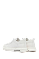 Men's White Lace-Up Leather Sneakers | Derimod Men's White Lace-Up Leather Sneakers | Derimod