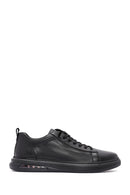 Men's Black Lace Up Leather Sneakers | Derimod Men's Black Lace Up Leather Sneakers | Derimod