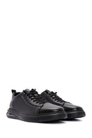 Men's Black Lace Up Leather Sneakers | Derimod Men's Black Lace Up Leather Sneakers | Derimod