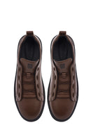 Erkek Kahverengi Bağcıklı Deri Sneaker | Derimod Erkek Kahverengi Bağcıklı Deri Sneaker | Derimod