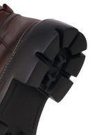 Men's Brown Zippered Thick-Soled Leather Boots | Derimod Men's Brown Zippered Thick-Soled Leather Boots | Derimod