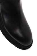 Men's Black Zippered Leather Boot | Derimod Men's Black Zippered Leather Boot | Derimod