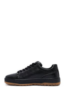 Erkek Siyah Bağcıklı Kalın Tabanlı Deri Sneaker | Derimod Erkek Siyah Bağcıklı Kalın Tabanlı Deri Sneaker | Derimod