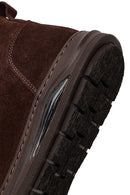 Erkek Kahverengi Fermuarlı Süet Deri Bot | Derimod Erkek Kahverengi Fermuarlı Süet Deri Bot | Derimod