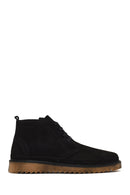 Men's Black Zippered Nubuck Leather Casual Boot | Derimod Men's Black Zippered Nubuck Leather Casual Boot | Derimod