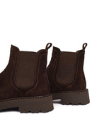 Erkek Kahverengi Süet Deri Chelsea Bot | Derimod Erkek Kahverengi Süet Deri Chelsea Bot | Derimod