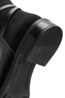 Women's Black Zippered Buckle Detail Boots | Derimod Women's Black Zippered Buckle Detail Boots | Derimod