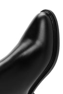 Women's Black Zippered Buckle Detail Boots | Derimod Women's Black Zippered Buckle Detail Boots | Derimod