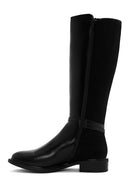 Women's Black Zippered Buckle Detail Boots | Derimod Women's Black Zippered Buckle Detail Boots | Derimod