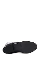 Women's Black Thick Short Heel Patent Leather Boot | Derimod Women's Black Thick Short Heel Patent Leather Boot | Derimod