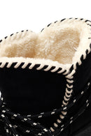 Kadın Siyah Bağcıklı Kalın Tabanlı Süet Teddy Bot | Derimod Kadın Siyah Bağcıklı Kalın Tabanlı Süet Teddy Bot | Derimod