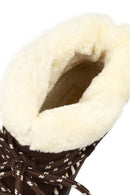 Kadın Kahverengi Bağcıklı Kalın Tabanlı Süet Teddy Bot | Derimod Kadın Kahverengi Bağcıklı Kalın Tabanlı Süet Teddy Bot | Derimod