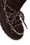 Kadın Kahverengi Bağcıklı Kalın Tabanlı Süet Teddy Bot | Derimod Kadın Kahverengi Bağcıklı Kalın Tabanlı Süet Teddy Bot | Derimod