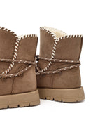 Kadın Vizon Bağcıklı Kalın Tabanlı Süet Teddy Bot | Derimod Kadın Vizon Bağcıklı Kalın Tabanlı Süet Teddy Bot | Derimod