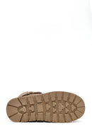 Kadın Vizon Bağcıklı Kalın Tabanlı Süet Teddy Bot | Derimod Kadın Vizon Bağcıklı Kalın Tabanlı Süet Teddy Bot | Derimod