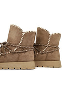 Kadın Vizon Bağcıklı Kalın Tabanlı Süet Teddy Bot | Derimod Kadın Vizon Bağcıklı Kalın Tabanlı Süet Teddy Bot | Derimod