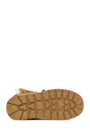 Kadın Taba Bağcıklı Kalın Tabanlı Süet Teddy Bot | Derimod Kadın Taba Bağcıklı Kalın Tabanlı Süet Teddy Bot | Derimod