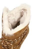 Kadın Taba Bağcıklı Kalın Tabanlı Süet Teddy Bot | Derimod Kadın Taba Bağcıklı Kalın Tabanlı Süet Teddy Bot | Derimod