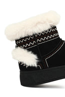 Kadın Siyah Kalın Tabanlı Süet Teddy Bot | Derimod Kadın Siyah Kalın Tabanlı Süet Teddy Bot | Derimod