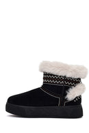 Kadın Siyah Kalın Tabanlı Süet Teddy Bot | Derimod Kadın Siyah Kalın Tabanlı Süet Teddy Bot | Derimod