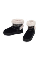 Kadın Siyah Kalın Tabanlı Süet Teddy Bot | Derimod Kadın Siyah Kalın Tabanlı Süet Teddy Bot | Derimod