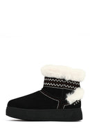 Kadın Siyah Kalın Tabanlı Süet Teddy Bot | Derimod Kadın Siyah Kalın Tabanlı Süet Teddy Bot | Derimod