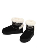 Kadın Siyah Kalın Tabanlı Süet Teddy Bot | Derimod Kadın Siyah Kalın Tabanlı Süet Teddy Bot | Derimod