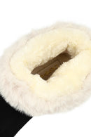 Kadın Siyah Kalın Tabanlı Süet Teddy Bot | Derimod Kadın Siyah Kalın Tabanlı Süet Teddy Bot | Derimod