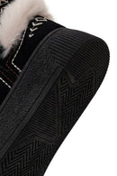 Kadın Siyah Kalın Tabanlı Süet Teddy Bot | Derimod Kadın Siyah Kalın Tabanlı Süet Teddy Bot | Derimod