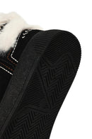 Kadın Siyah Kalın Tabanlı Süet Teddy Bot | Derimod Kadın Siyah Kalın Tabanlı Süet Teddy Bot | Derimod