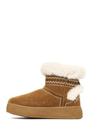 Kadın Taba Kalın Tabanlı Süet Teddy Bot | Derimod Kadın Taba Kalın Tabanlı Süet Teddy Bot | Derimod