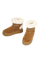 Kadın Taba Kalın Tabanlı Süet Teddy Bot | Derimod Kadın Taba Kalın Tabanlı Süet Teddy Bot | Derimod